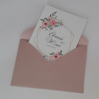Приглашение Роза в конверте