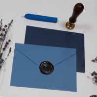 Синие и голубые конверты А6 из дизайнерской бумаги.
